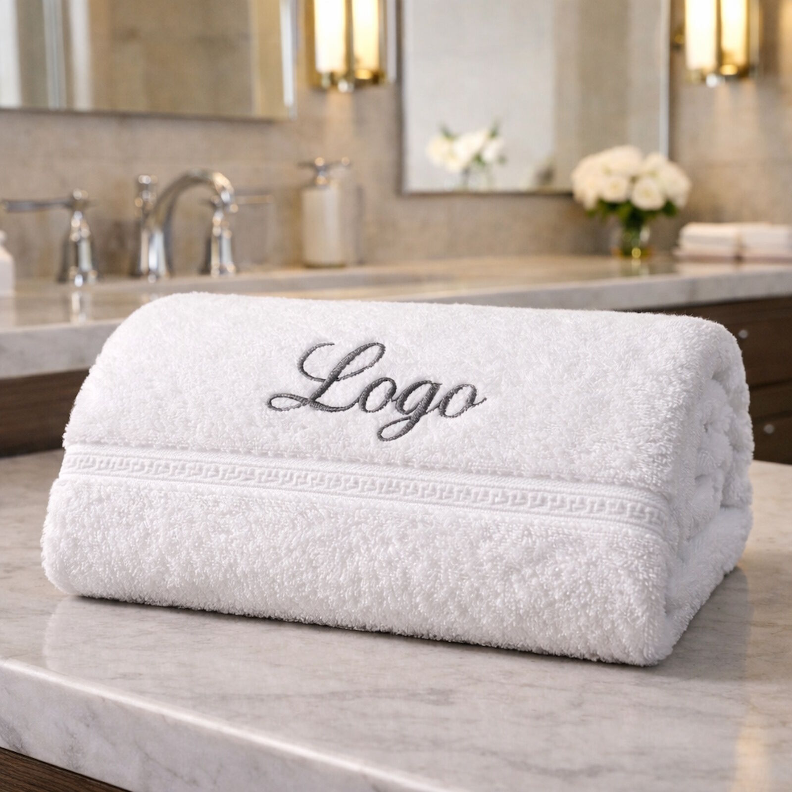 Hotel Handtuch 50x100 individuelles Logo