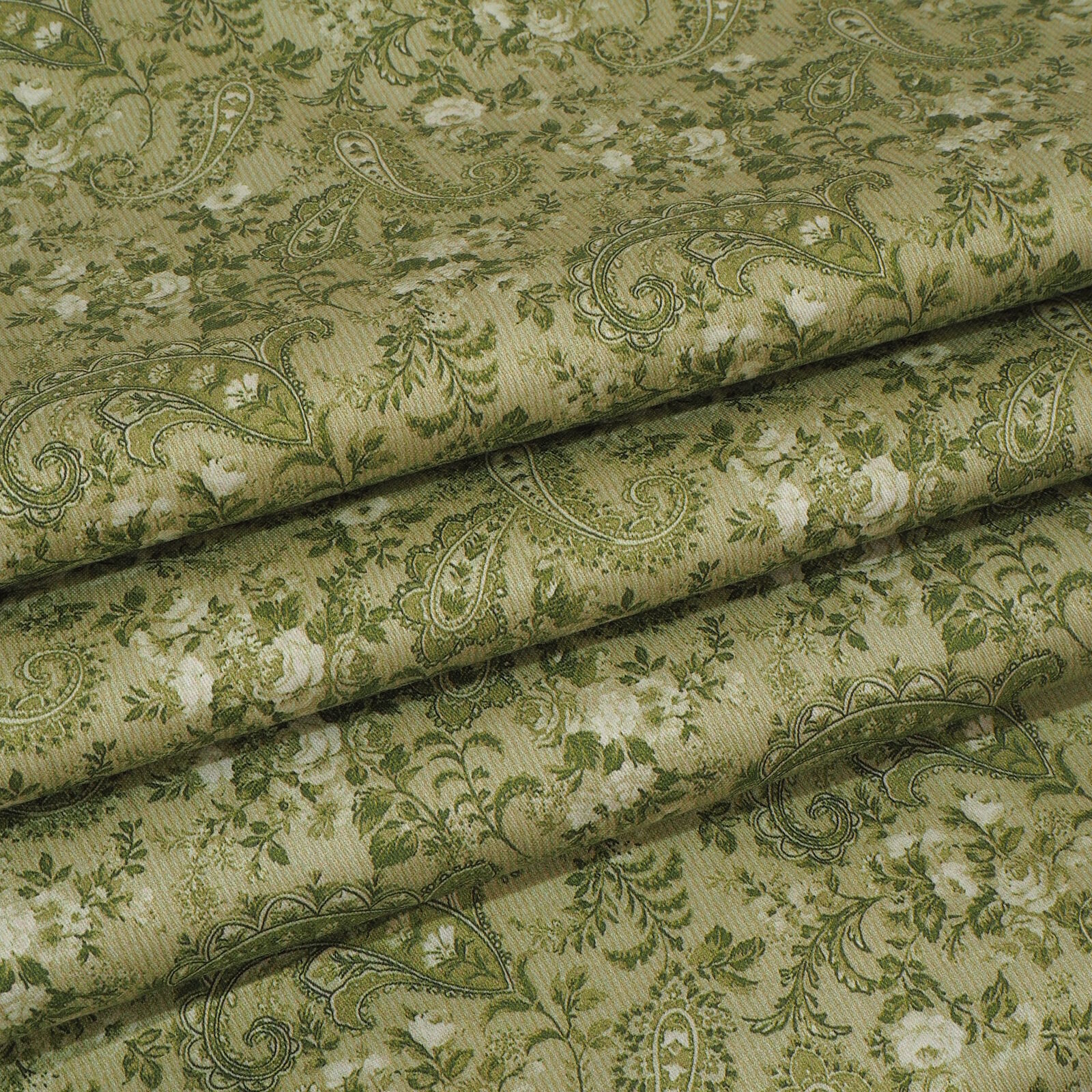 Dirndlstoff Blumen Paisley Grün Tracht