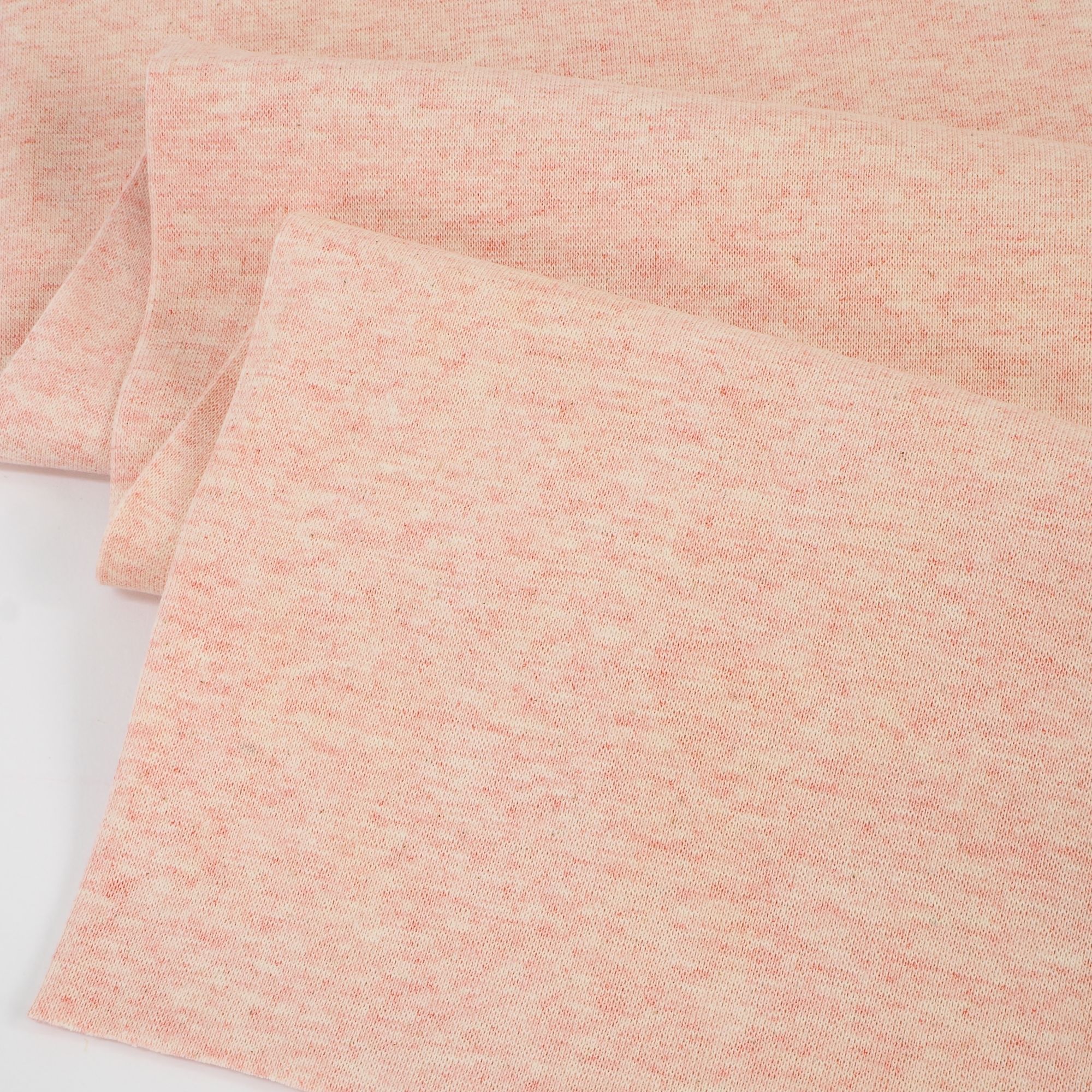 Bündchenstoff Meterware Uni Rose Melange