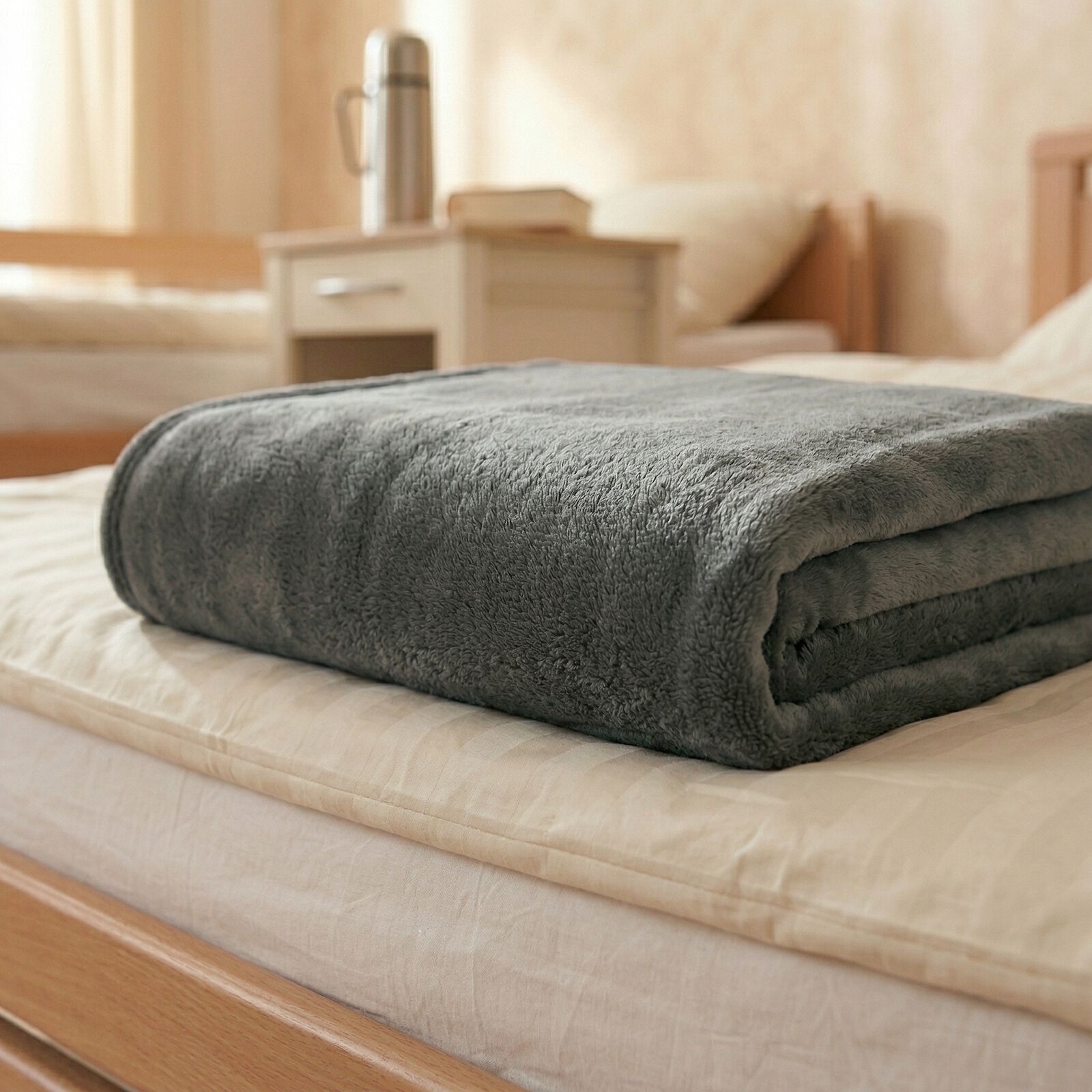 Pflege Kuscheldecke Anthrazit 150x200 cm Pflegeheim Krankenhaus häusliche Pflege