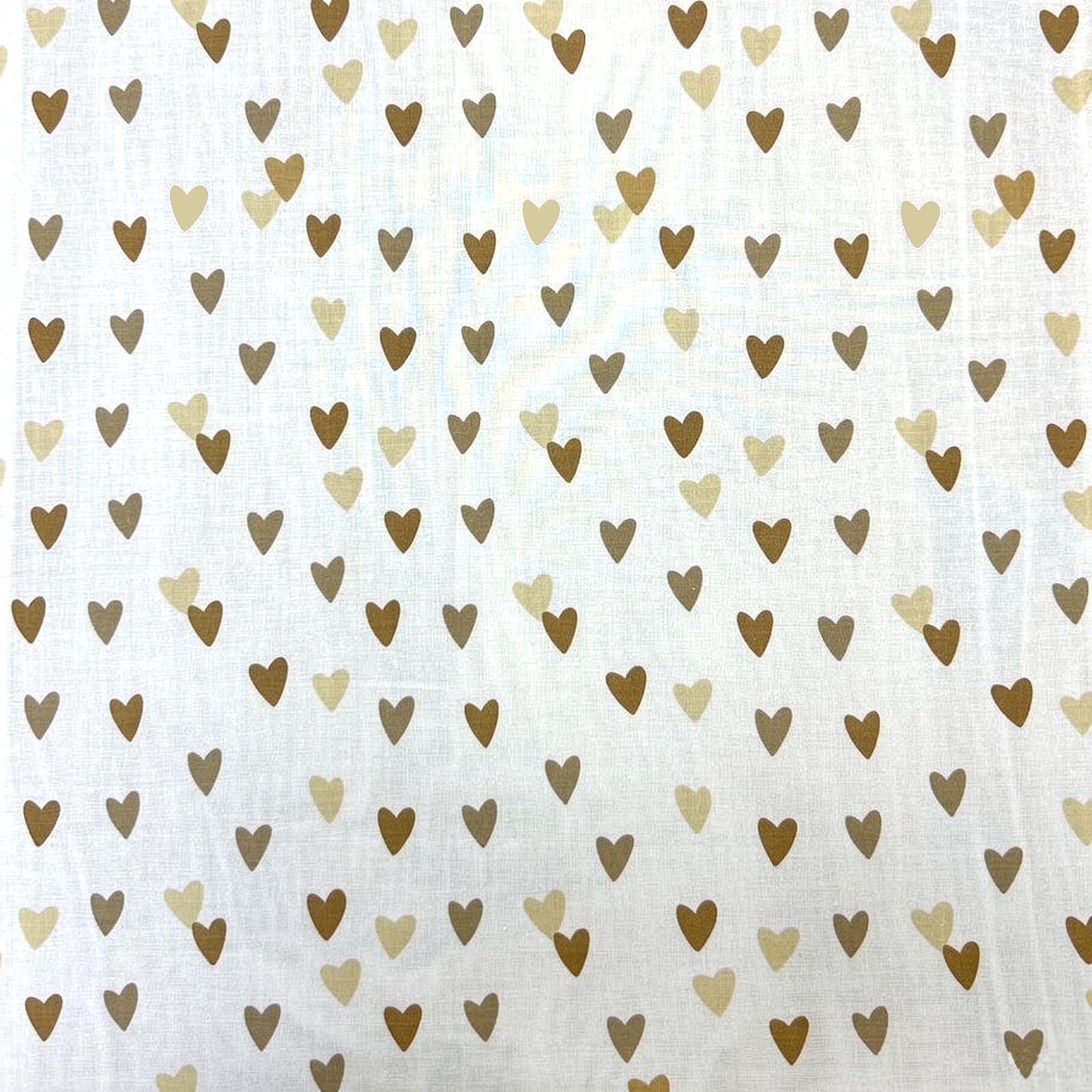 Stoff Herzen Sketchy Hearts Beige Meterware Baumwolle