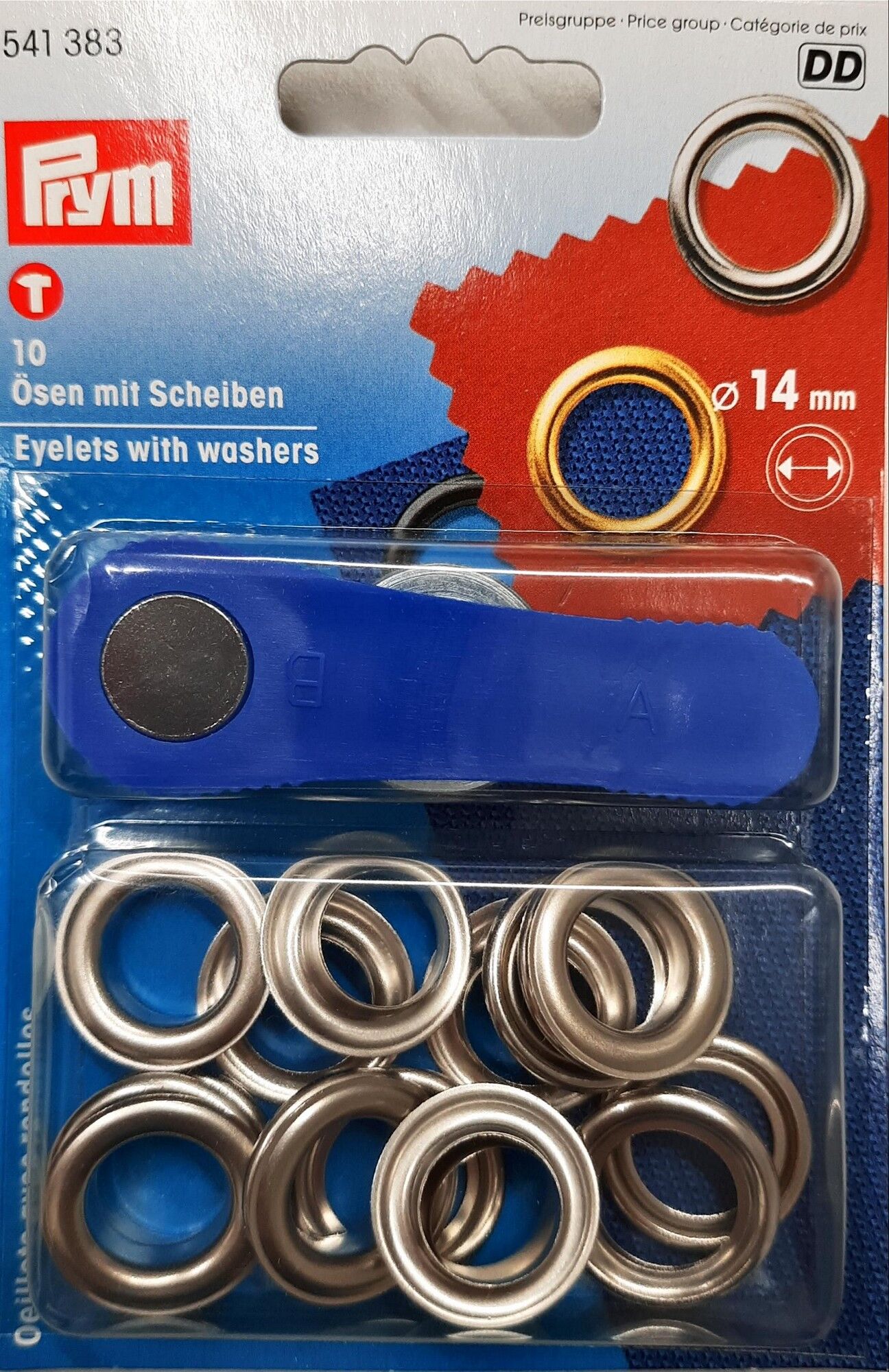 Ösen und Scheiben MS 14,0 mm silberfarbig