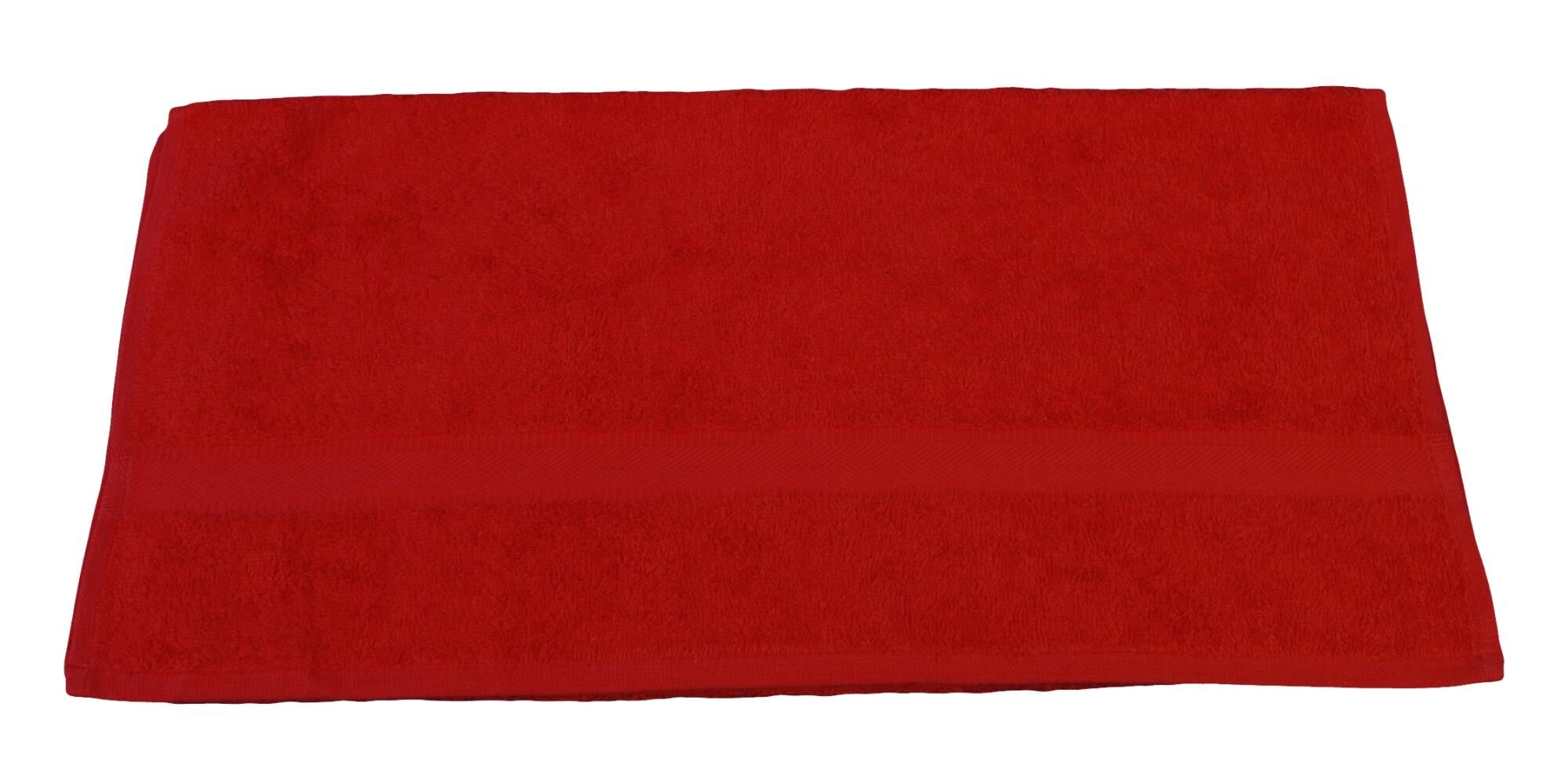 Handtuch 50x100 cm Borte Rot