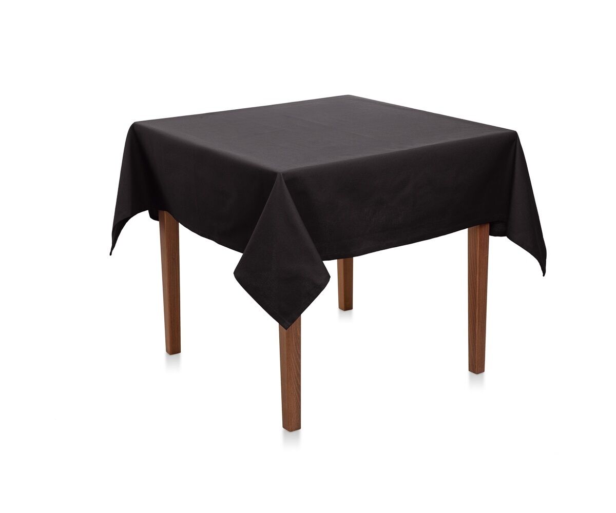 Tischdecke Schwer entflammbar-100x100-Schwarz