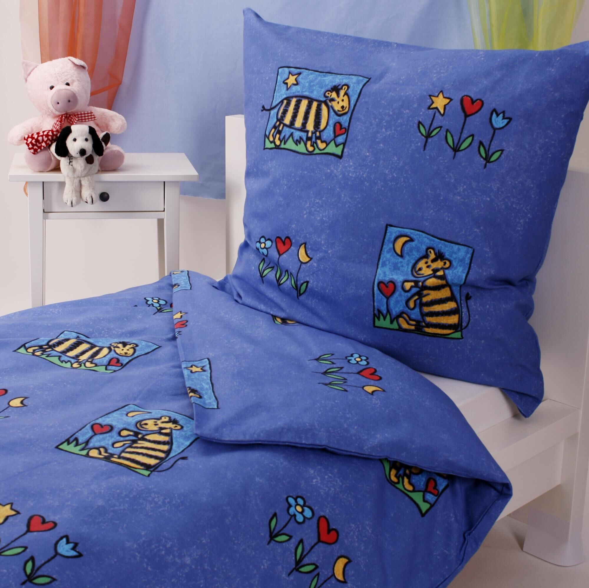 Kinderbettwäsche Biber Tiger – Warm, Weich & Baumwolle