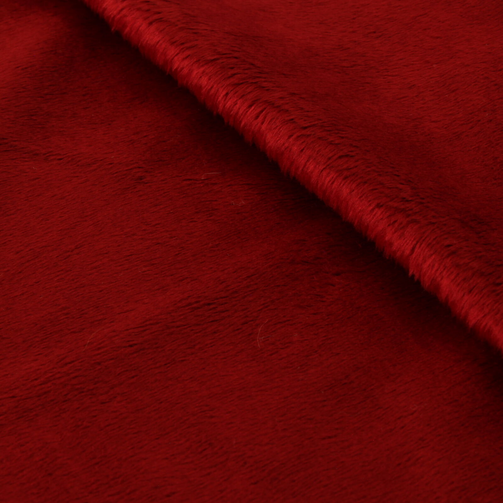 Stoff Meterware Plüsch Fleece Bordeaux