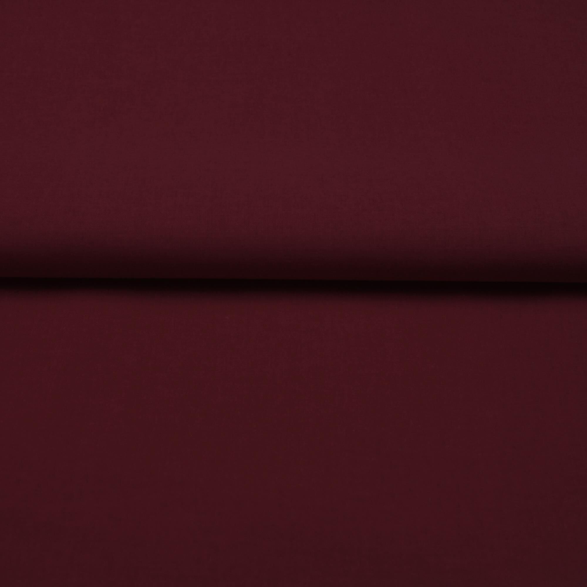Stoff Meterware Baumwolle Linon Bordeaux Rot