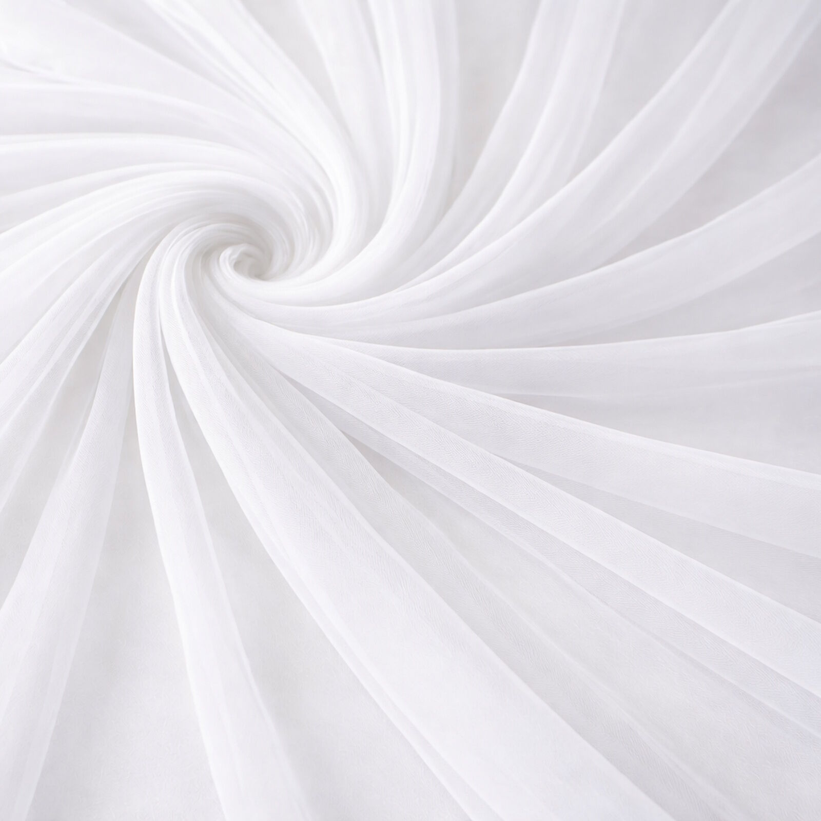 Tüll Stoff Weiß feinmaschig transparent