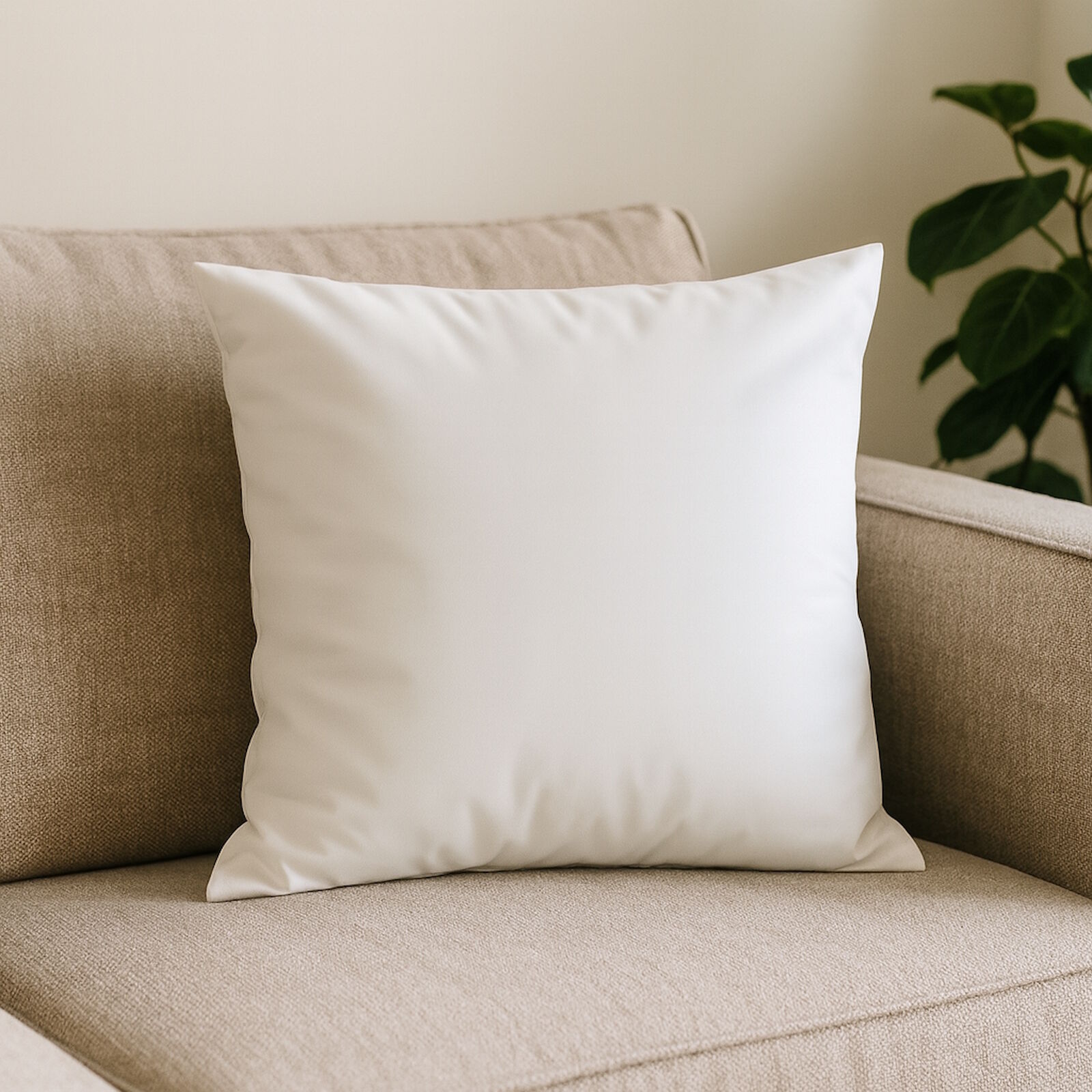 Kissenbezug Uni Weiß Baumwolle Linon RV-35x50 cm