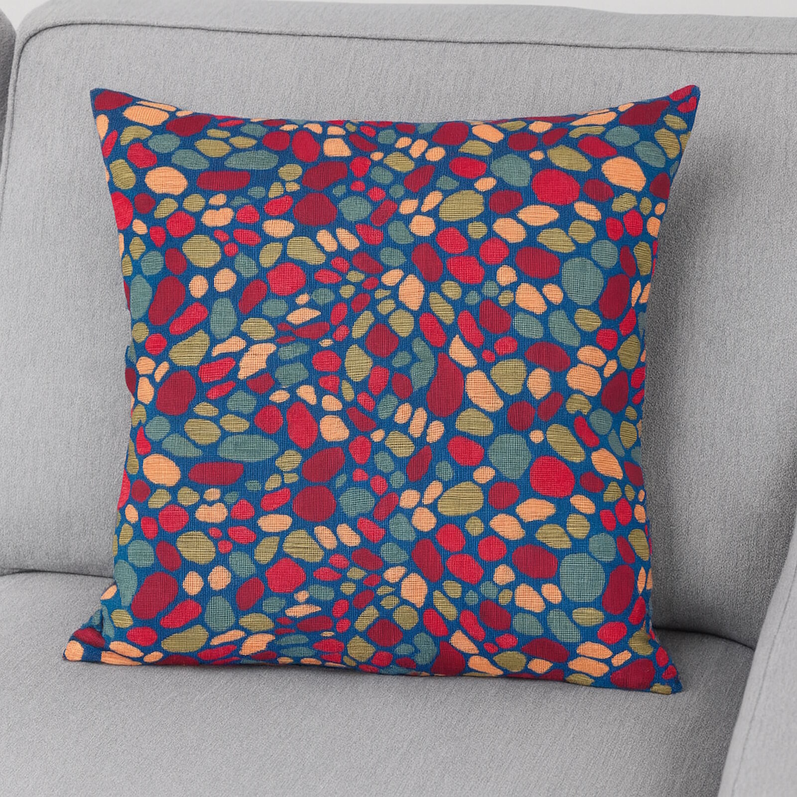 Kissenbezug Bunte Tupfen auf Marine