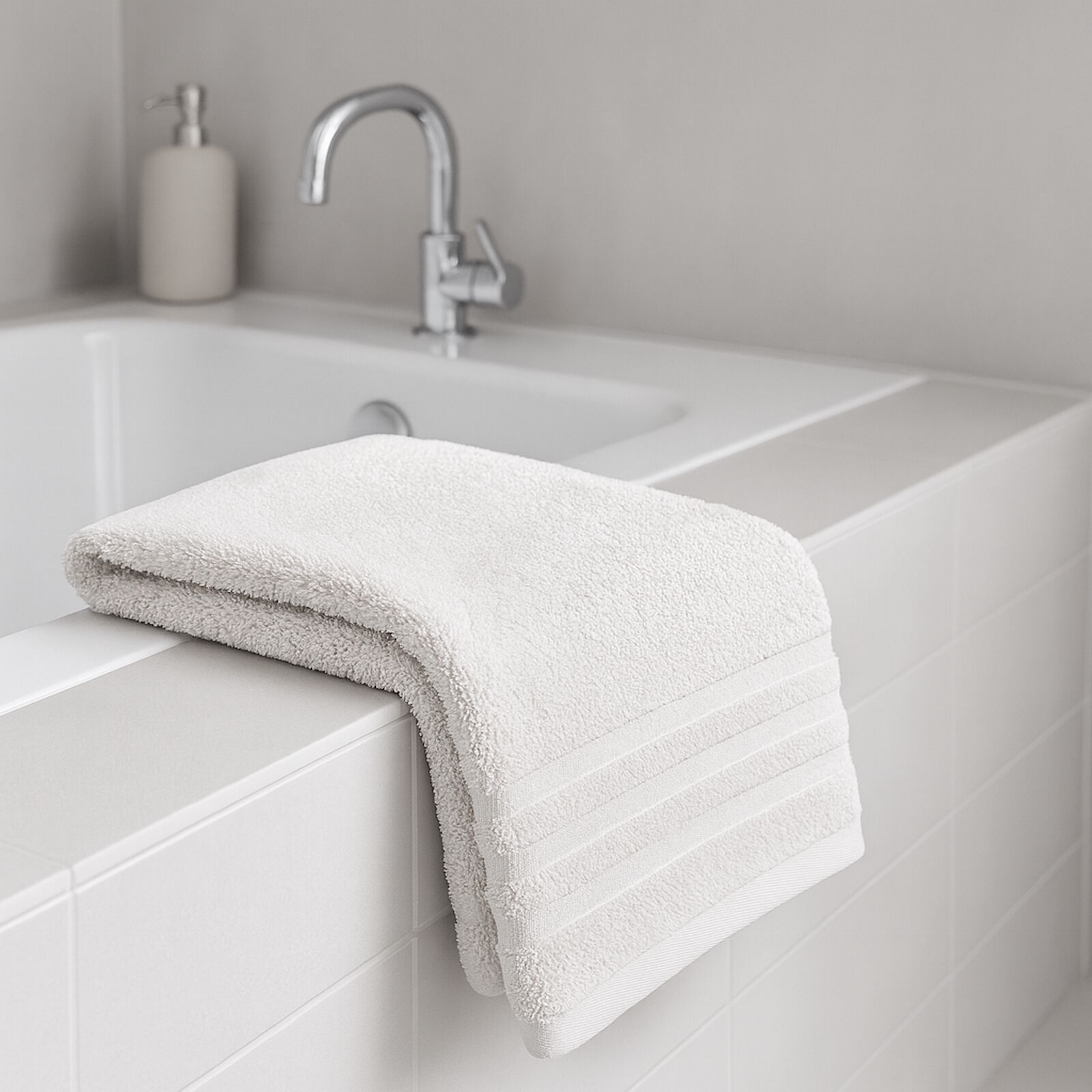 Duschtuch 70x140 cm Palma 3-Streifen Weiß