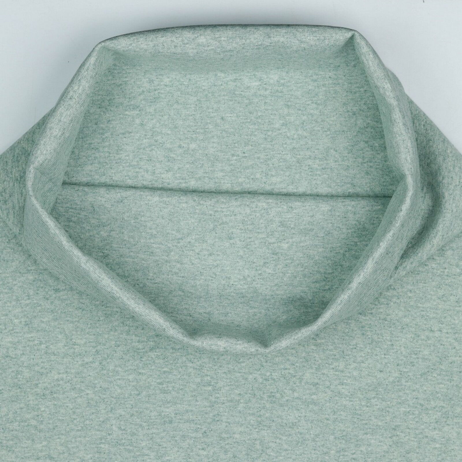 Bündchenstoff Meterware Uni Grün Melange