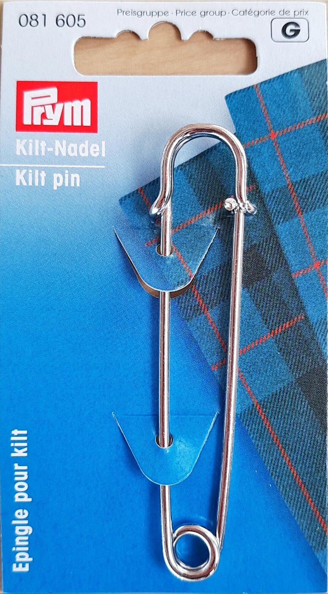 Kiltnadel EIS 76 mm silberfarbig