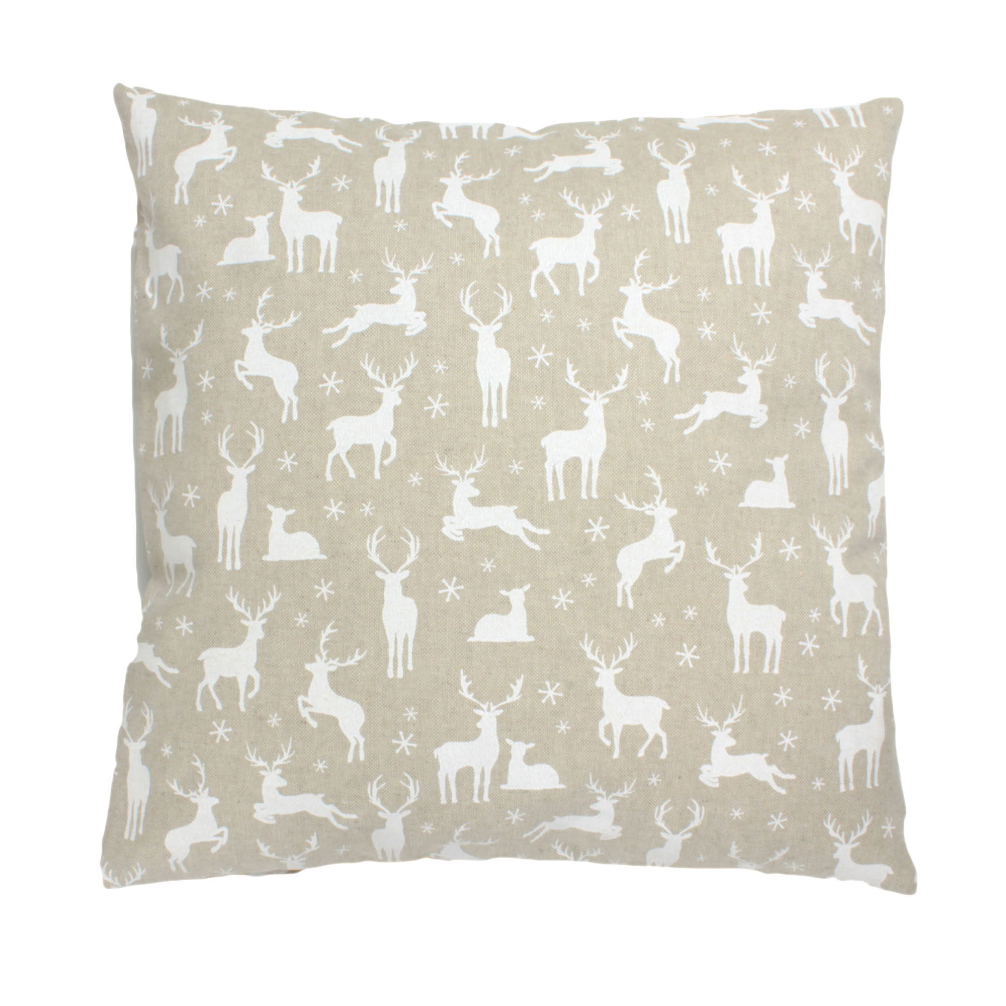Komplettkissen 40x40 cm Hirsch Schneeflocke Half Panama