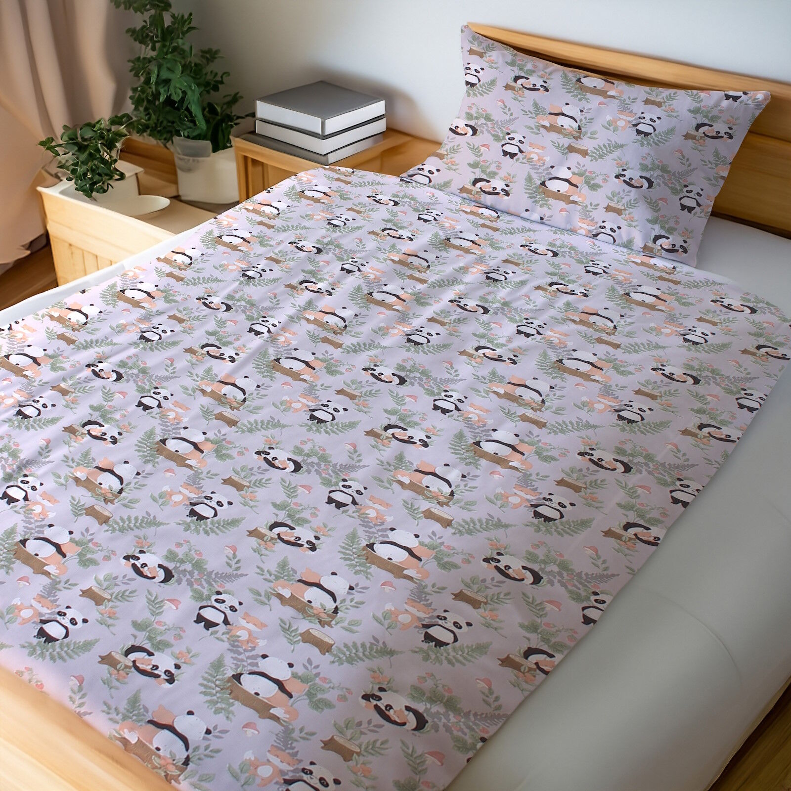 Kinderbettwäsche Pandabär Fuchs