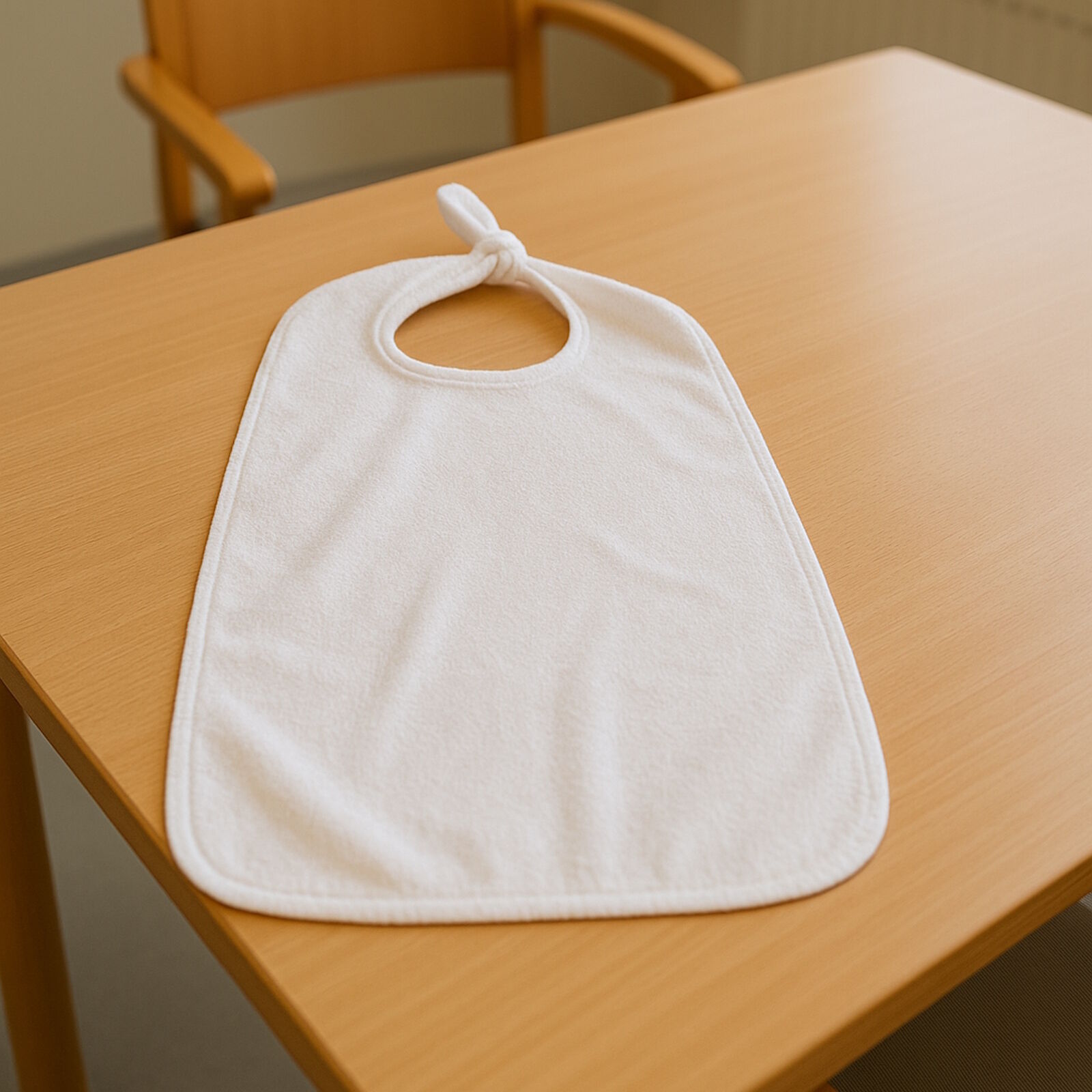 6er Pack Pflege Erwachsenen Latz Weiß Baumwolle