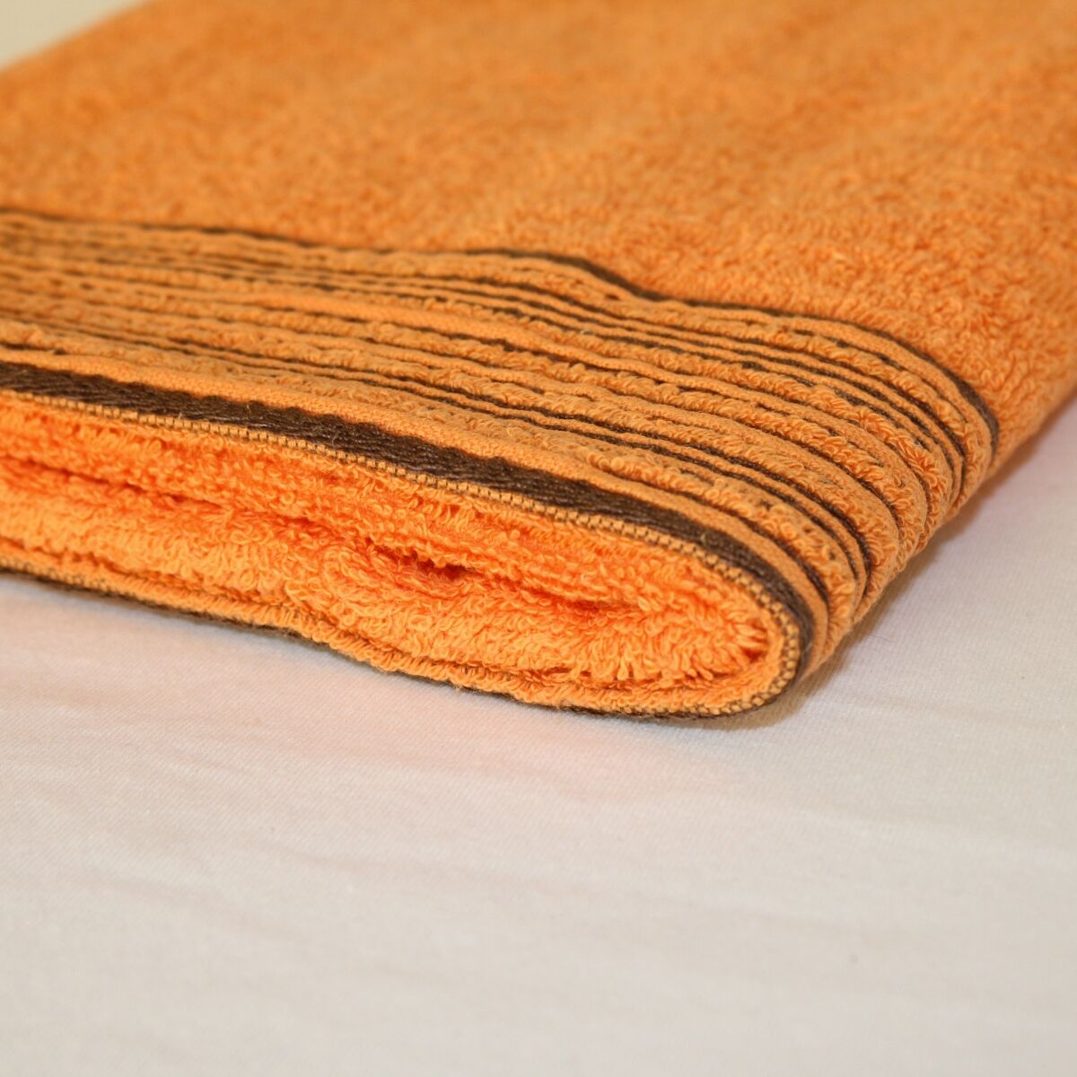 Gästehandtuch 30x50 cm Streifen Orange
