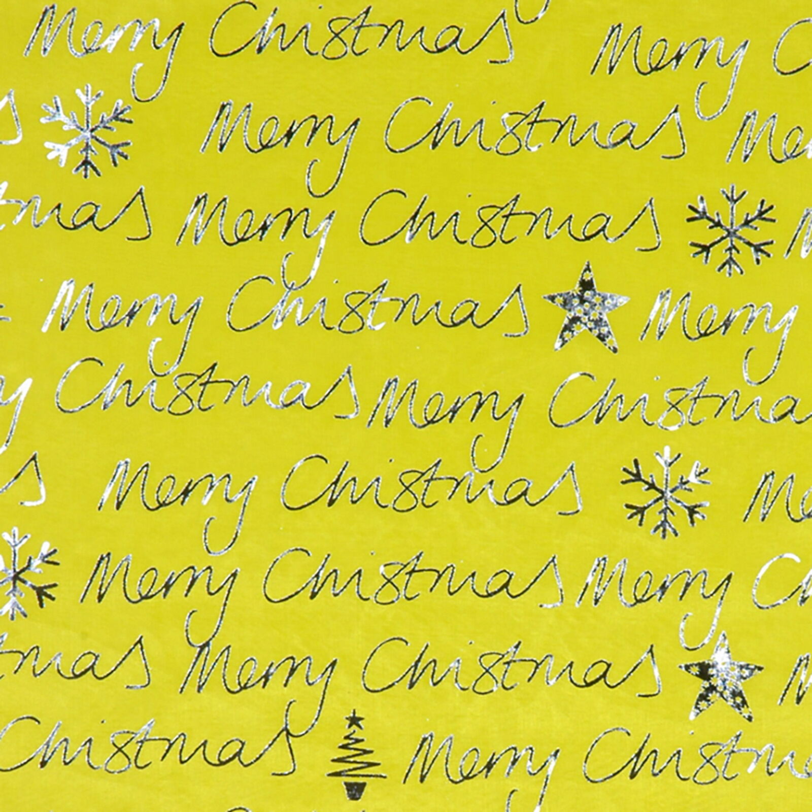 Stoff Meterware Merry Christmas Gelb Organza