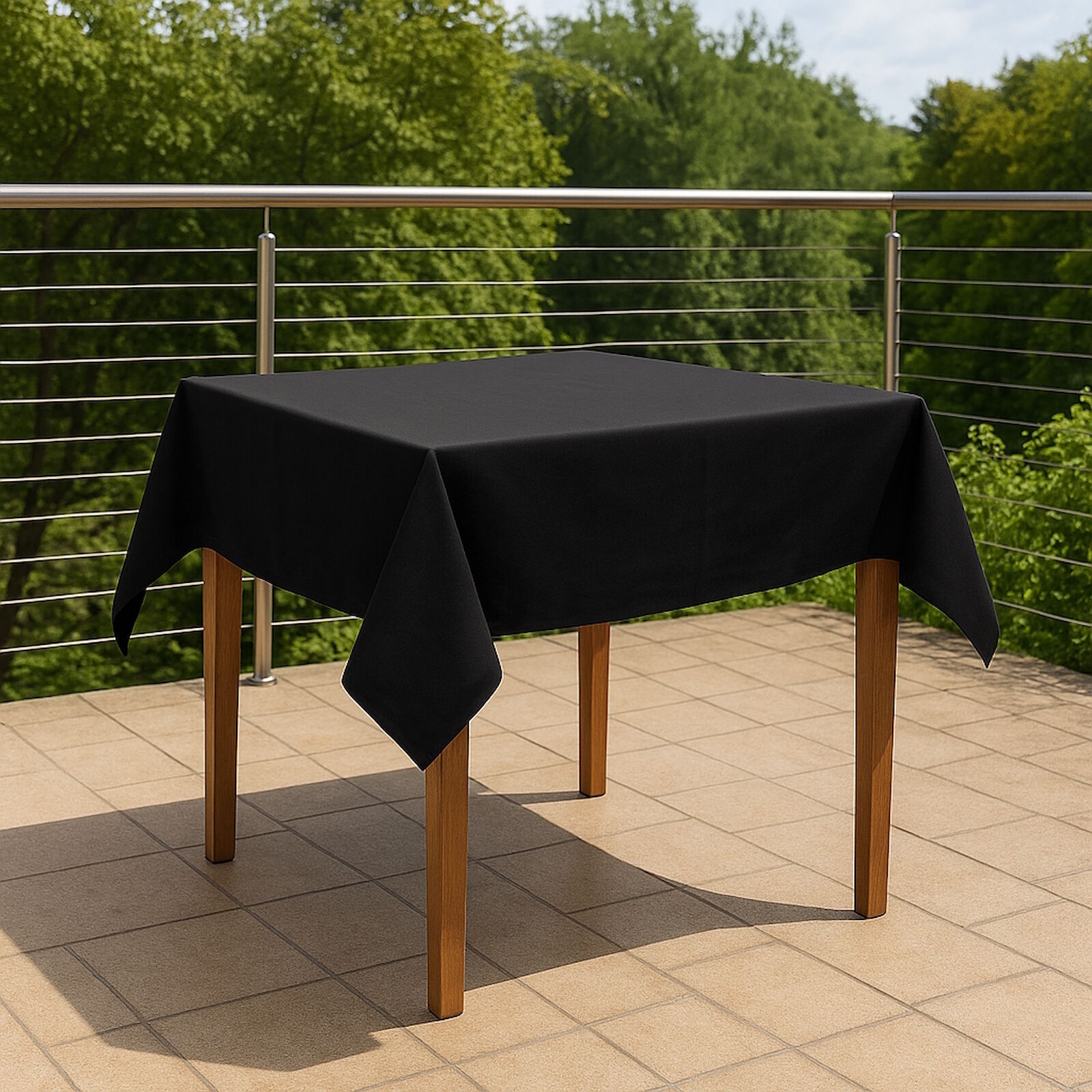 Tischdecke Teflon Beschichtet - 130x220 - Schwarz