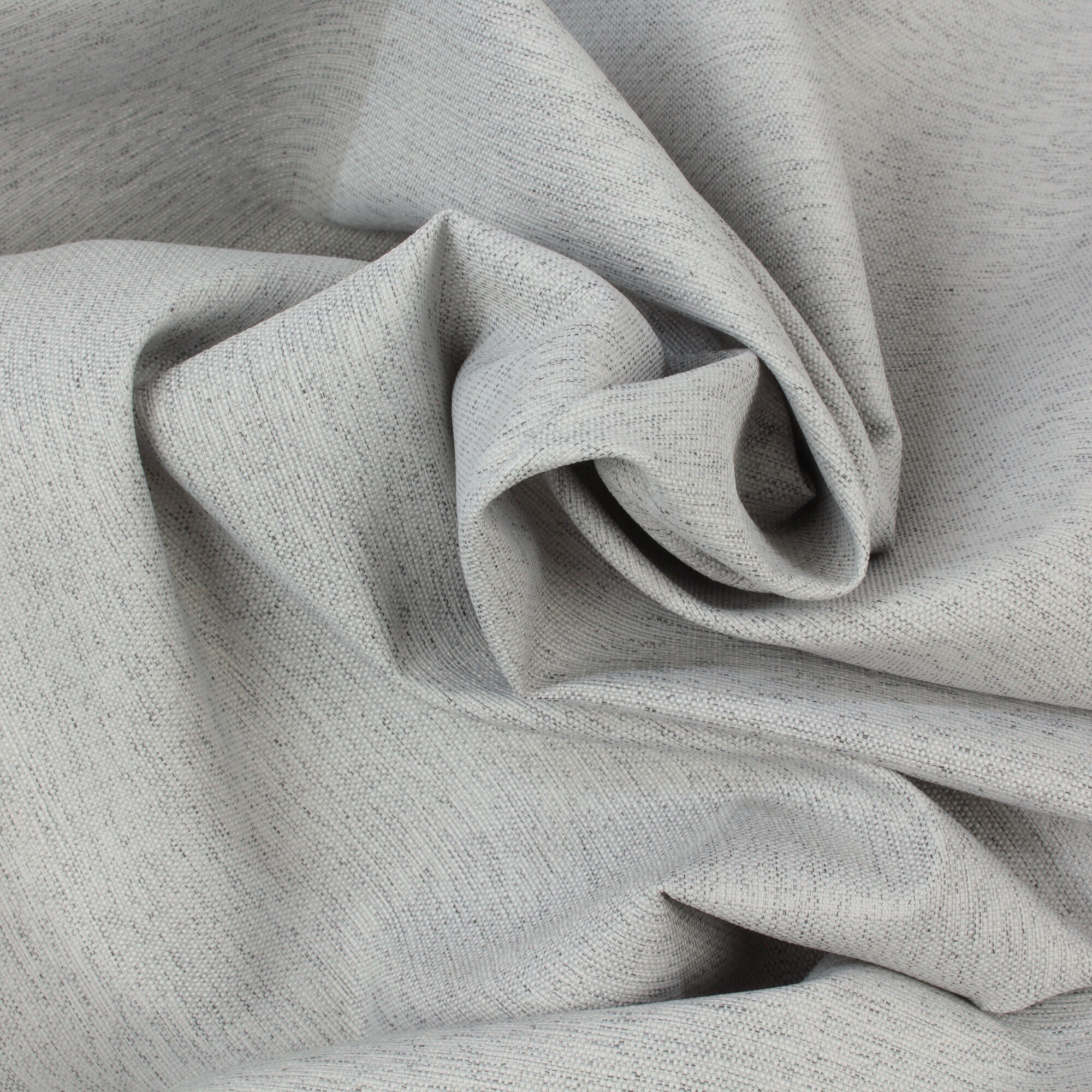 Stoff Meterware Polina Meliert Grau Polyester