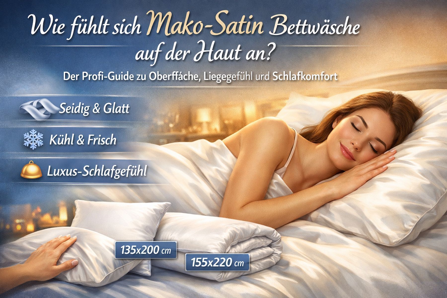 Mako-Satin Bettwäsche Gefühl: glatt, kühl, luxuriös